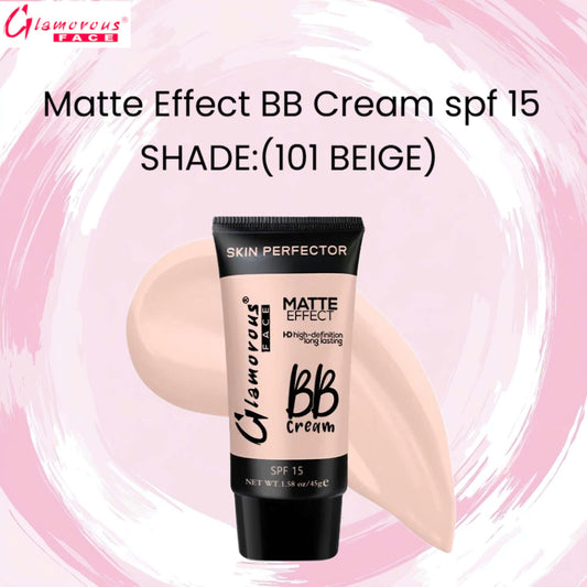Glamorous Face Matte Effect BB Cream spf 15 (Shade:101 Beige)