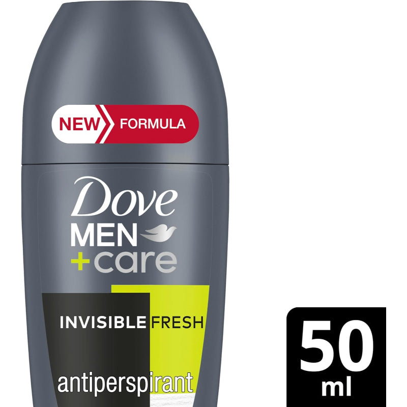 Dove Men+Care Invisible Fresh Anti white marks & Anti yellow stains 48H protection Antiperspirant Deodorant roll on 50ml