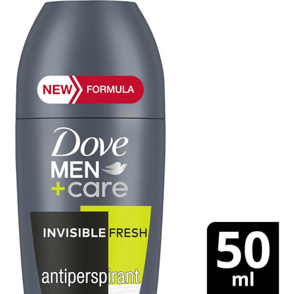 Dove Men+Care Invisible Fresh Anti white marks & Anti yellow stains 48H protection Antiperspirant Deodorant roll on 50ml