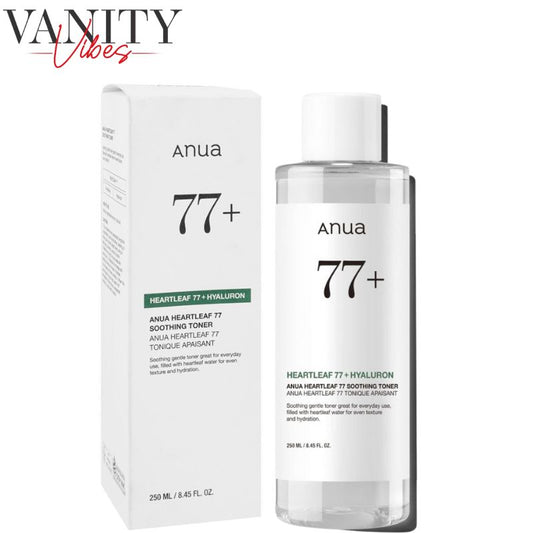 Anua Heartleaf 77+ Hyaluron Soothing Toner 250 ml Calming Hydration & Skin Barrier Care (K Beauty)