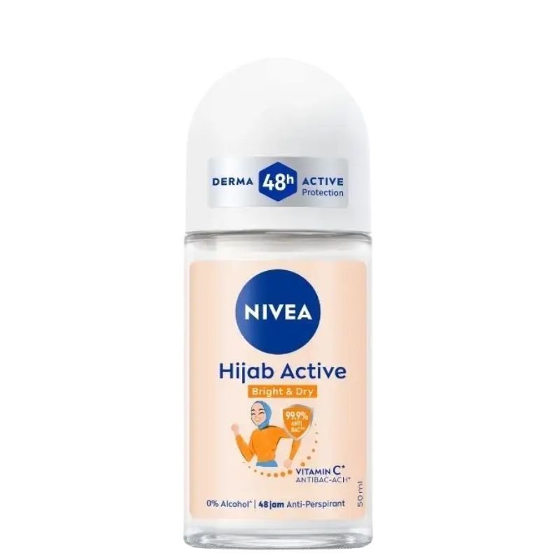 Nivea Hijab Active Bright & Dry Vitamin C AntiBac-Acn 48H Anti-Perspirant Roll-On 50ml