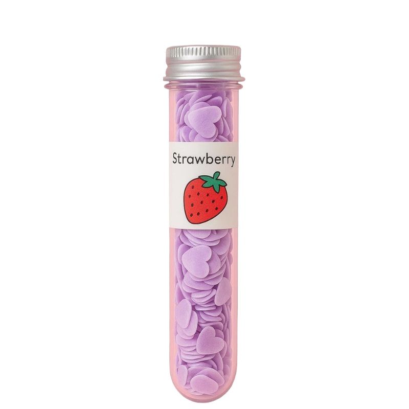 Wink Colorful Paper Craft Fruits Series Strawberry Flavour Travel Soap Strips in Test Tube Jar – Portable Disposable Hand Was
