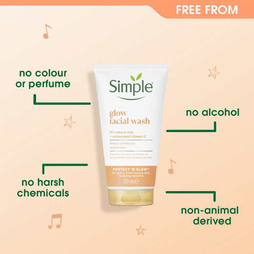 Simple Glow Facial Wash 150 ml Brightening & Radiance Boost