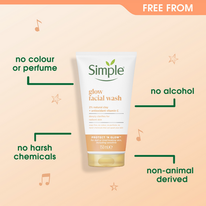 Simple Glow Facial Wash 150 ml Brightening & Radiance Boost