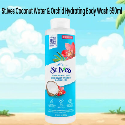 St.Ives Coconut Water & Orchid Hydrating Body Wash 650ml