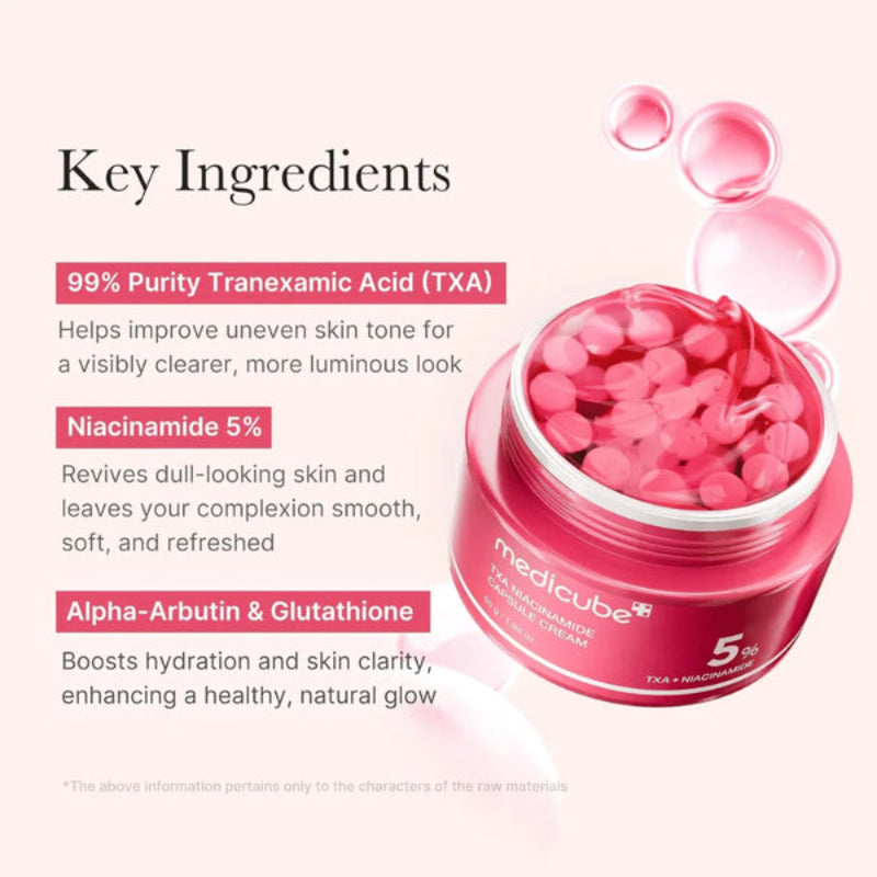 Medicube 5% TXA + Niacinamide Capsule Cream 55 g Intensive Brightening & Even Skin Tone (K Beauty)