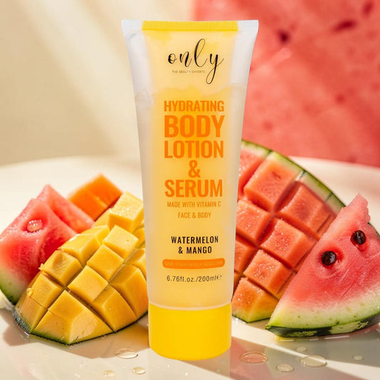Only Hydrating Watermelon & Mango Body Lotion & Serum 200ml - Deep Moisturizing Skincare Lotion for Soft Smooth Skin, Refresh
