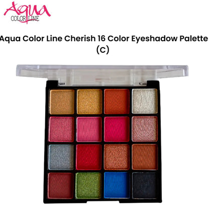 Aqua Color Line Cherish 16 Color Eyeshadow Palette (C)