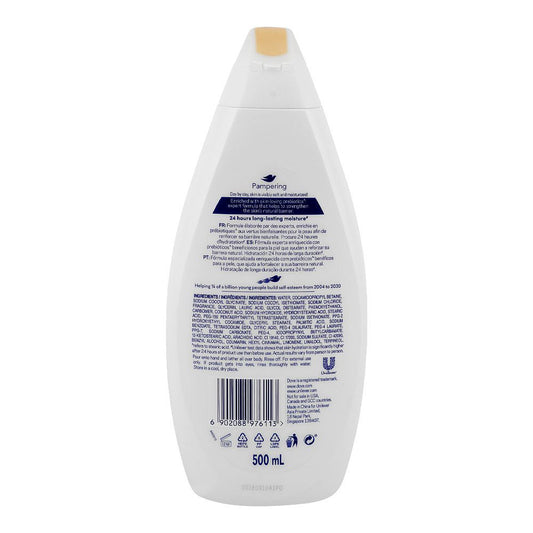 Dove Pampering Shea Butter & Vanilla Scent Body Wash 500ml - Triple Moisture Serum for Soft, Smooth & Nourished Skin