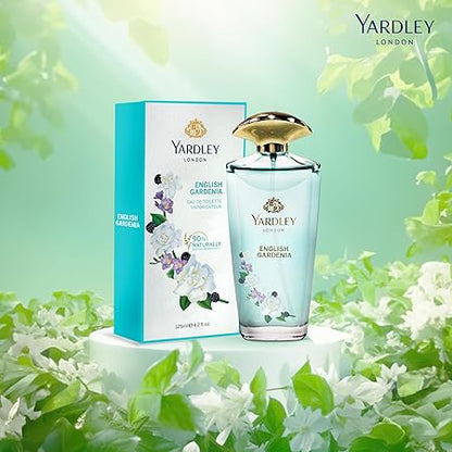 Yardley London English Gardenia Eau de Toilette for Women 125ml - Elegant White Floral Gardenia Fragrance Perfume with Long L