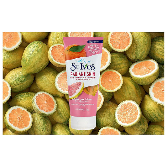 St. Ives Radiant Skin Pink Lemon & Mandarin Orange Scrub 170g Brightening & Exfoliating Face Scrub