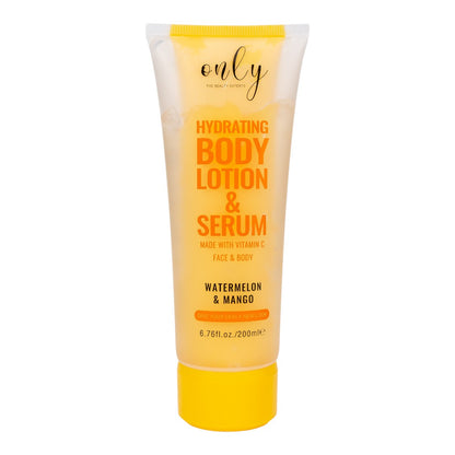 Only Hydrating Watermelon & Mango Body Lotion & Serum 200ml – Deep Moisturizing Skincare Lotion for Soft Smooth Skin, Refresh