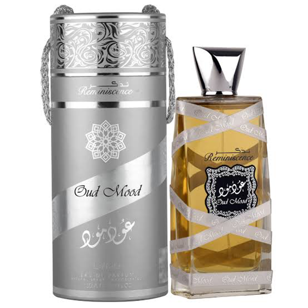 Lattafa Oud Mood Silver Reminiscence Eau De Parfum 100ml – Long Lasting Rich Oud Masculine Fragrance for Men