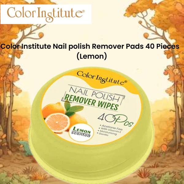 Color Institute Nail polish Remover Pads 40 Pieces (Lemon)