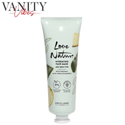 Oriflame Love Nature Hydrating Mask Aloe vera & Pineapple 75ml