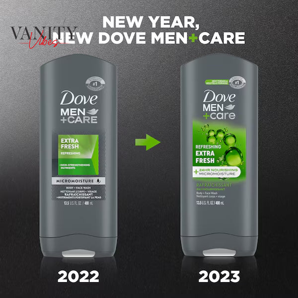 Dove Men+Care Refreshing Extra Fresh Body + Face Wash 400-ml