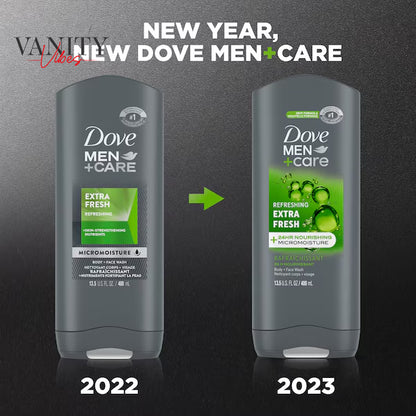 Dove Men+Care Refreshing Extra Fresh Body + Face Wash 400-ml