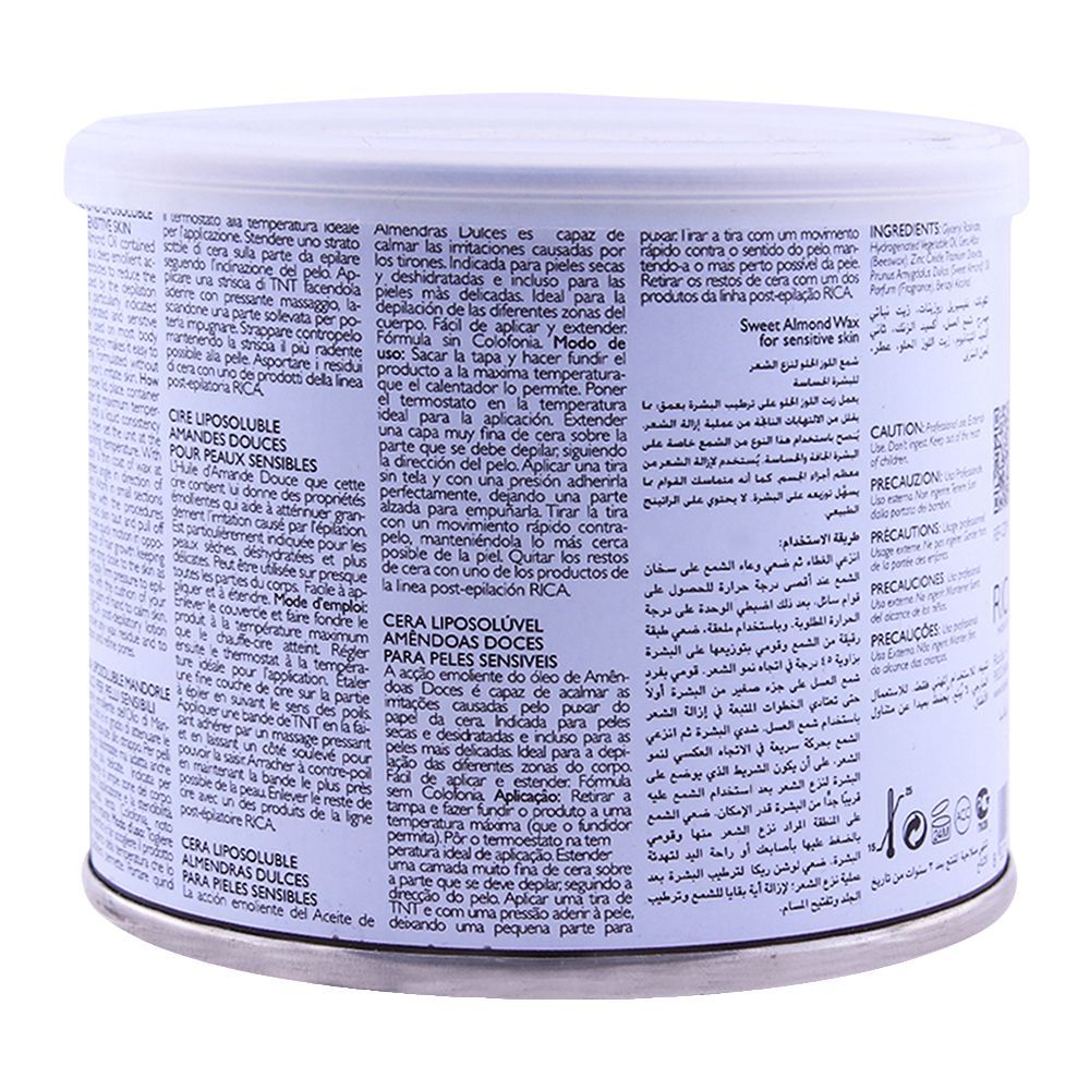Rica Sweet Almond Liposoluble Wax For Sensitive Skin 400ML