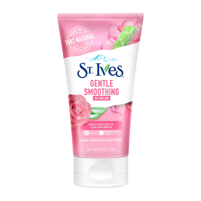 St. Ives Gentle & Smooth Scrub Rose Water & Aloe Vera 170g Soothing & Hydrating Face Scrub