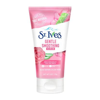 St. Ives Gentle & Smooth Scrub Rose Water & Aloe Vera 170g Soothing & Hydrating Face Scrub