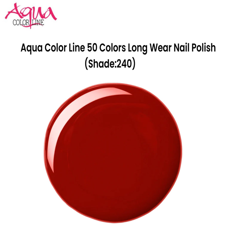 Aqua Color Line 50 Colors Long Wear Nail Polish (Shade:240)