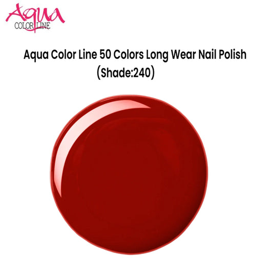 Aqua Color Line 50 Colors Long Wear Nail Polish (Shade:240)