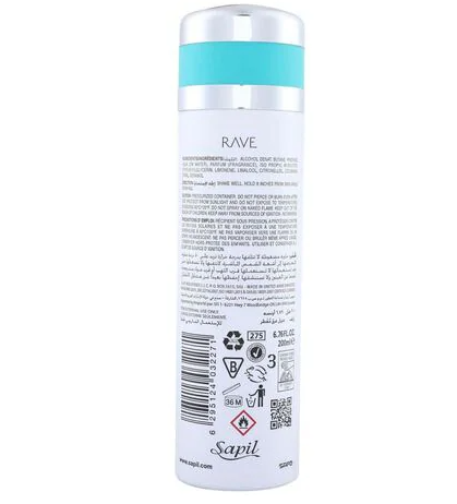 Sapil Rave Body Spray 200ml