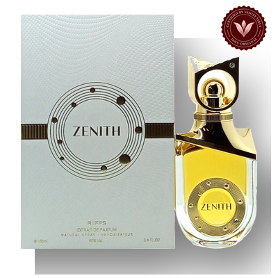 Zenith by Riiffs EDP 100ml Unisex Gourmand Perfume | Pakistan box and perfume bottle with Vanity Vibes badge