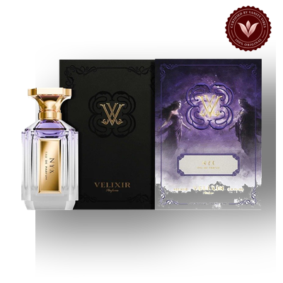 Velixir NYX box and perfume bottle with Vanity Vibes badge