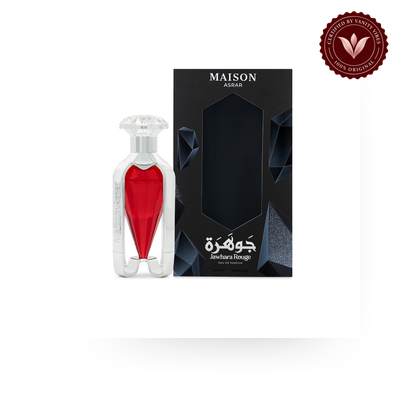 Maison Asrar Jawhara Rouge Eau de Parfum 100ml box and bottle