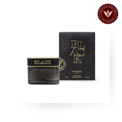 Maison Asrar Black Eau de Parfum 100ml box and bottle