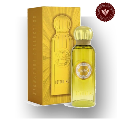 Beyond Me by Gissah EDP 200ml Unisex Perfume | Pakistan box and bottle with Vanity Vibes badge