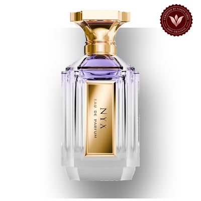 Velixir NYX perfume bottle with Vanity Vibes badge