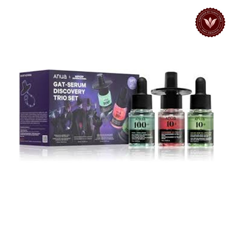 Anua GAT Serum Discovery Trio with box and three mini serums