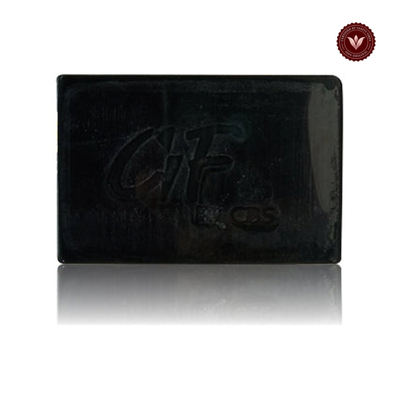 Glamorous Face Organic Black Soap Avocado and Argan Oil, centered on a white background with Vanity Vibes badge