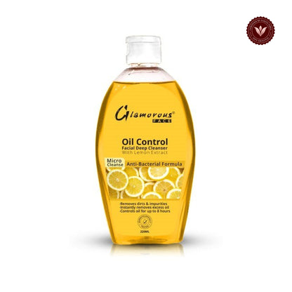 Glamorous Face Oil Control Facial Deep Cleanser (Lemon) white background product image with Vanity Vibes badge