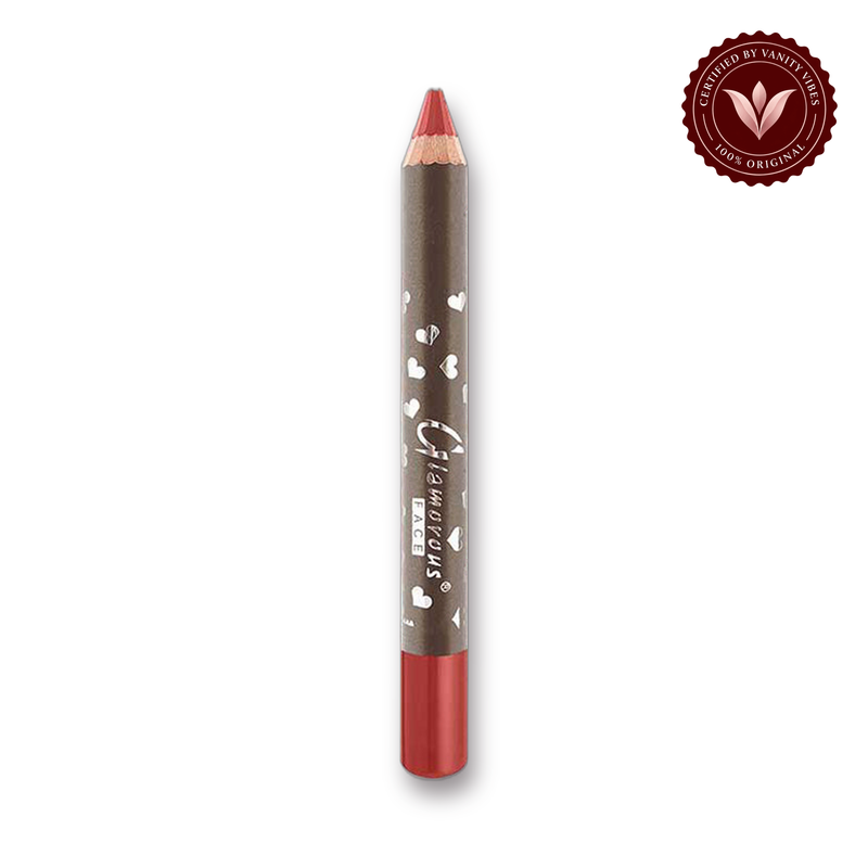 Glamorous Face Thick WaterProof LipStick Pencil (SHADE 06) white background product hero with Vanity Vibes badge