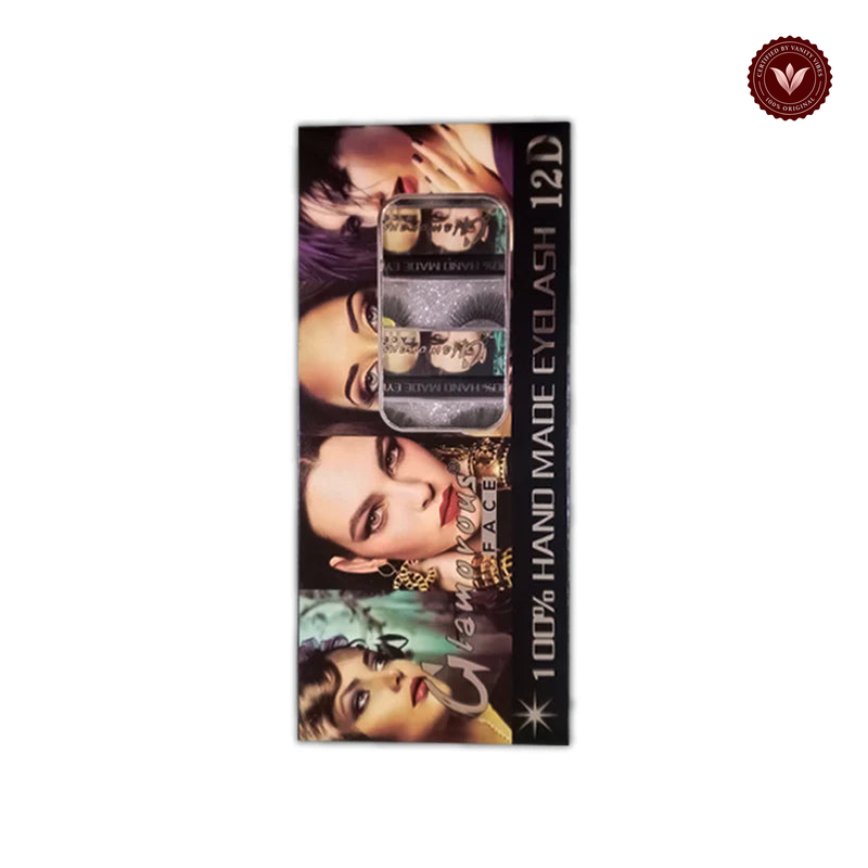 Glamorous Face 12D Mink Hair Eyelashes 10 Pieces (GF 8067) — centered product photo on white with Vanity Vibes badge