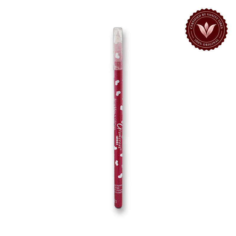 Glamorous Face Glitter Lip & Eye Pencil (102) white background product hero with Vanity Vibes badge