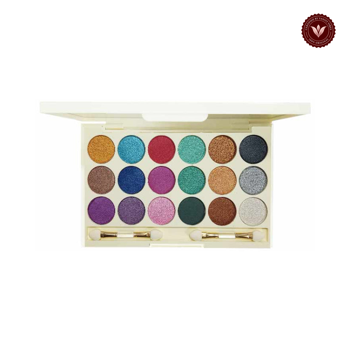Glamorous Face 18 Color Wet Makhmally Eyeshade Kit (GROUP A) — white background product image with Vanity Vibes badge