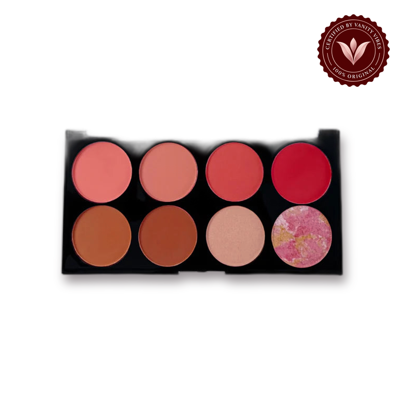 Glamorous Face 8 Color Ultra Blush on Palette (SHADE 02) white background product hero with Vanity Vibes badge