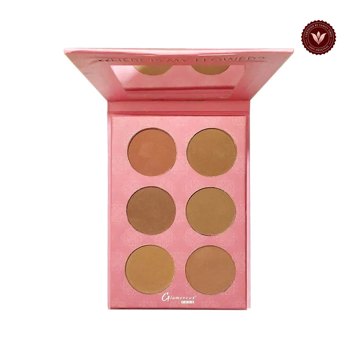Glamorous Face 6 Color Contour Powder Kit Group A on a white background with Vanity Vibes badge