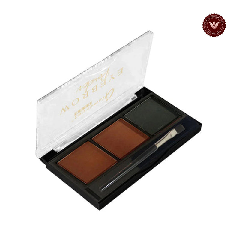 Glamorous Face 3 Color Eyebrow Powder Kit Group C on a white background with Vanity Vibes badge