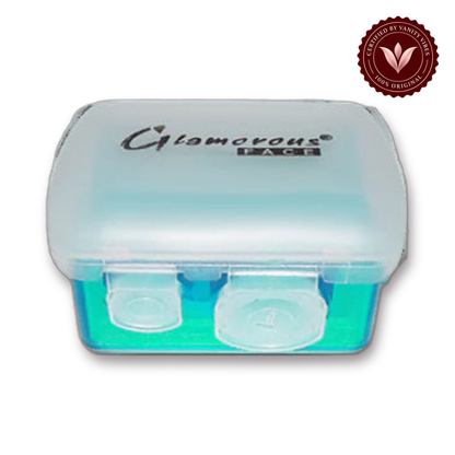 Glamorous Face Pencil Sharpner 2×1(Green) white background product hero with Vanity Vibes badge