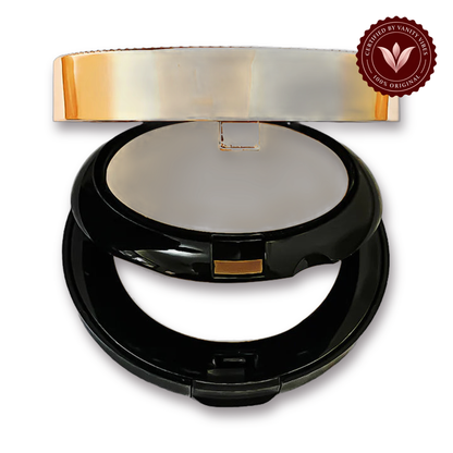 Glamorous Face Ultra Beauty 24H Fresh Wear Double Compact Powder (Shade:01) white background product hero with Vanity Vibes badge