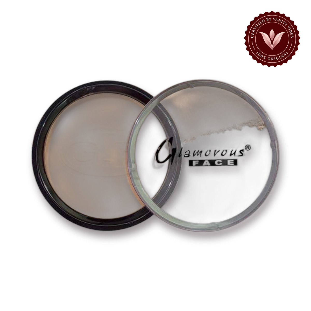 Glamorous Face Refill Pack Face Powder (Shade:03 Light Beige) white background product hero with Vanity Vibes badge