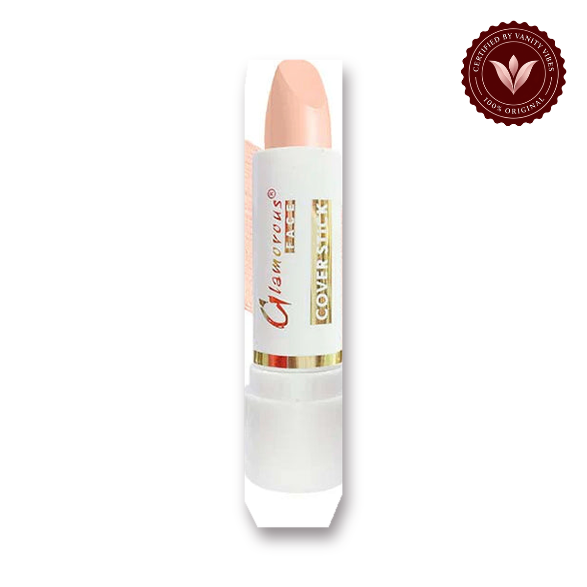 Glamorous Face Concealer Cover Stick (Shade:Ivory 03) white background product hero with Vanity Vibes badge