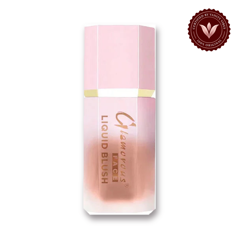 Glamorous Face Liquid Blush Cream (Shade:01) white background product hero with Vanity Vibes badge