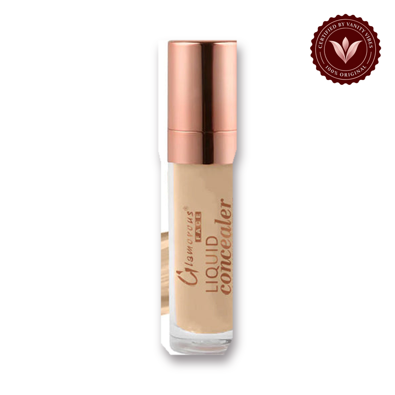 Glamorous Face Liquid Concealer Long Lasting (Shade:04) white background product hero with Vanity Vibes badge