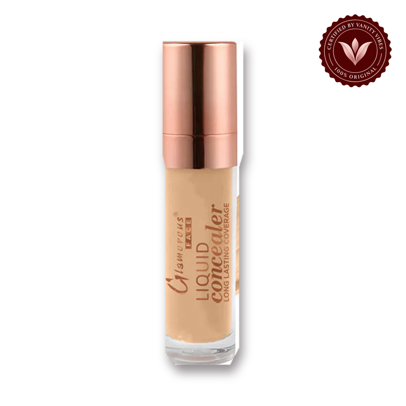 Glamorous Face Liquid Concealer Long Lasting (Shade:02) white background product hero with Vanity Vibes badge